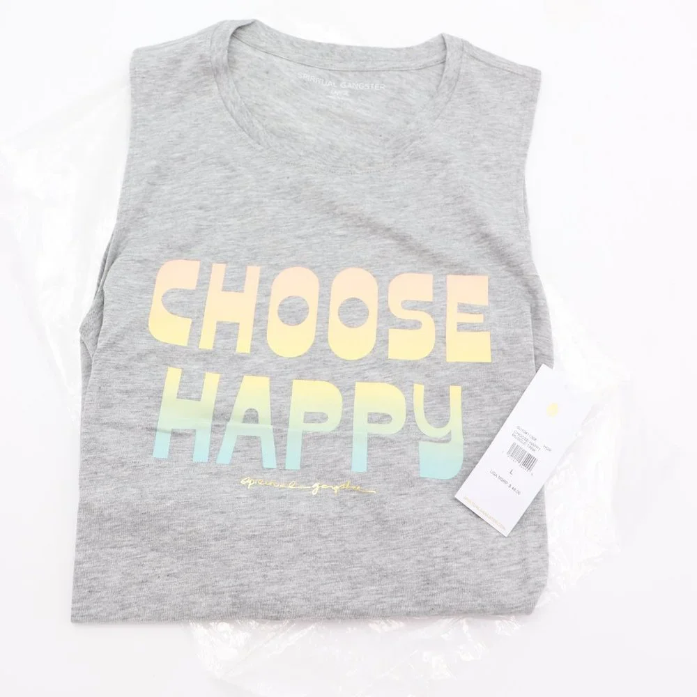 NWT Spiritual Gangster Choose Happy Muscle Tank - Picture 4 of 7